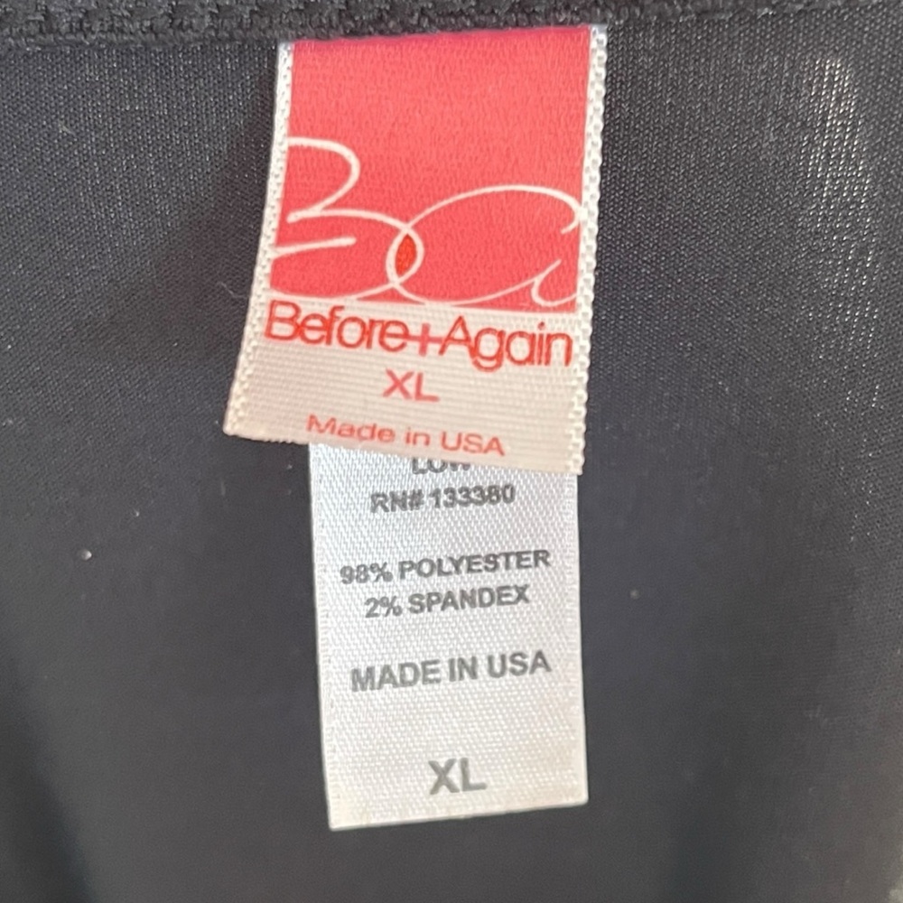 Before + Again Black Silky Midi Skirt A Line Stretch Knit Neutral Womens Size XL - Picture 3 of 5